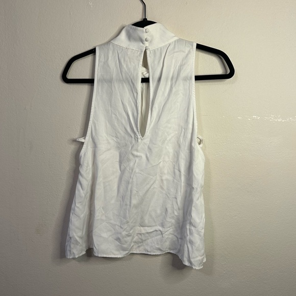 Free People High Neck White Blouse - Picture 2 of 4